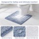 thumbnail image 2 of REGALWOVEN Alfombra de Baño Suave y Absorbente Antideslizante Alfombra de Baño de Felpa en Forma de U y Rectangular Azul 20" x 20", 2 of 7