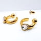 thumbnail image 2 of Aros Argolla y Cuff, Circón en Gota, Plata 925 enchapada en Oro 18K, 2 of 4