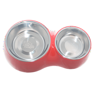Plato Comida Agua Rojo Para Perro M Mascan