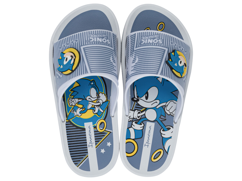 Sandalia Infantil Blanco/Azul Sonic Slide Ipanema