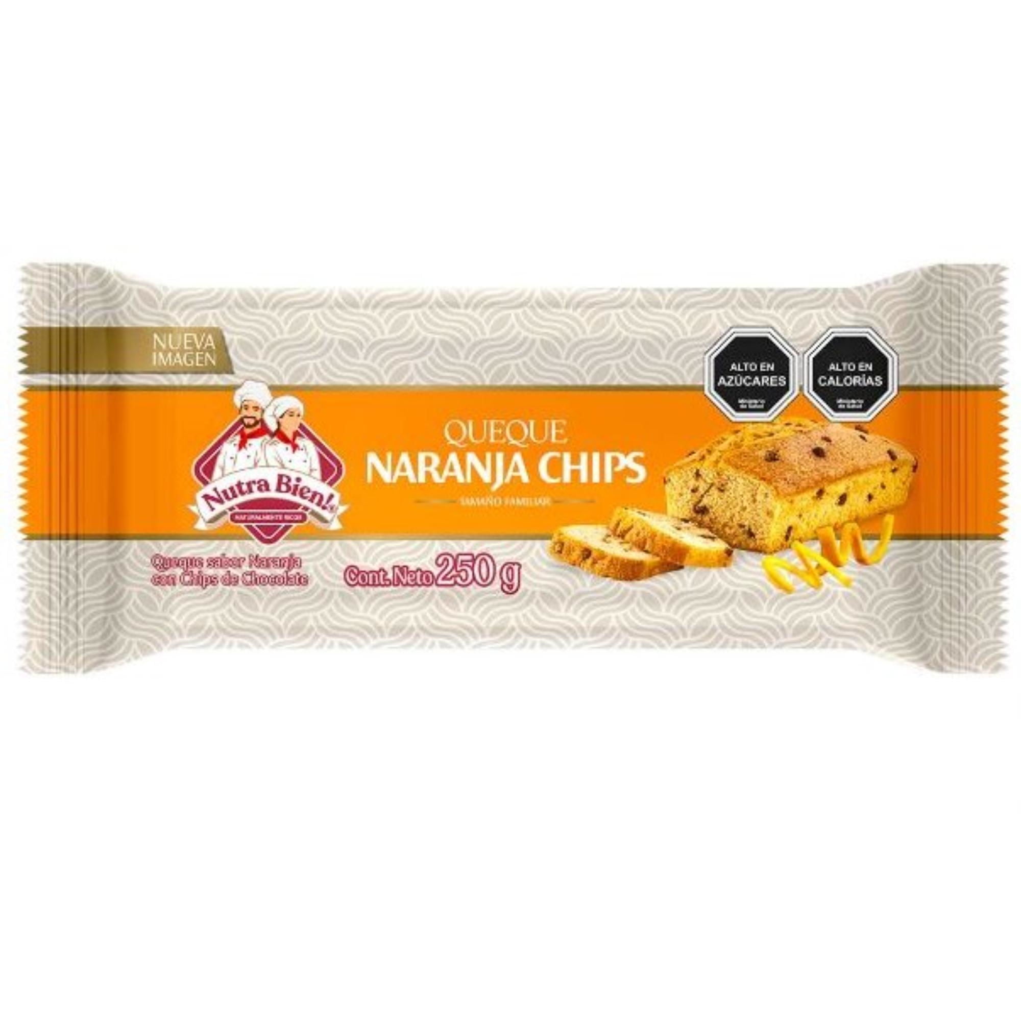 Queque Naranja Chips 250 g Nutra Bien