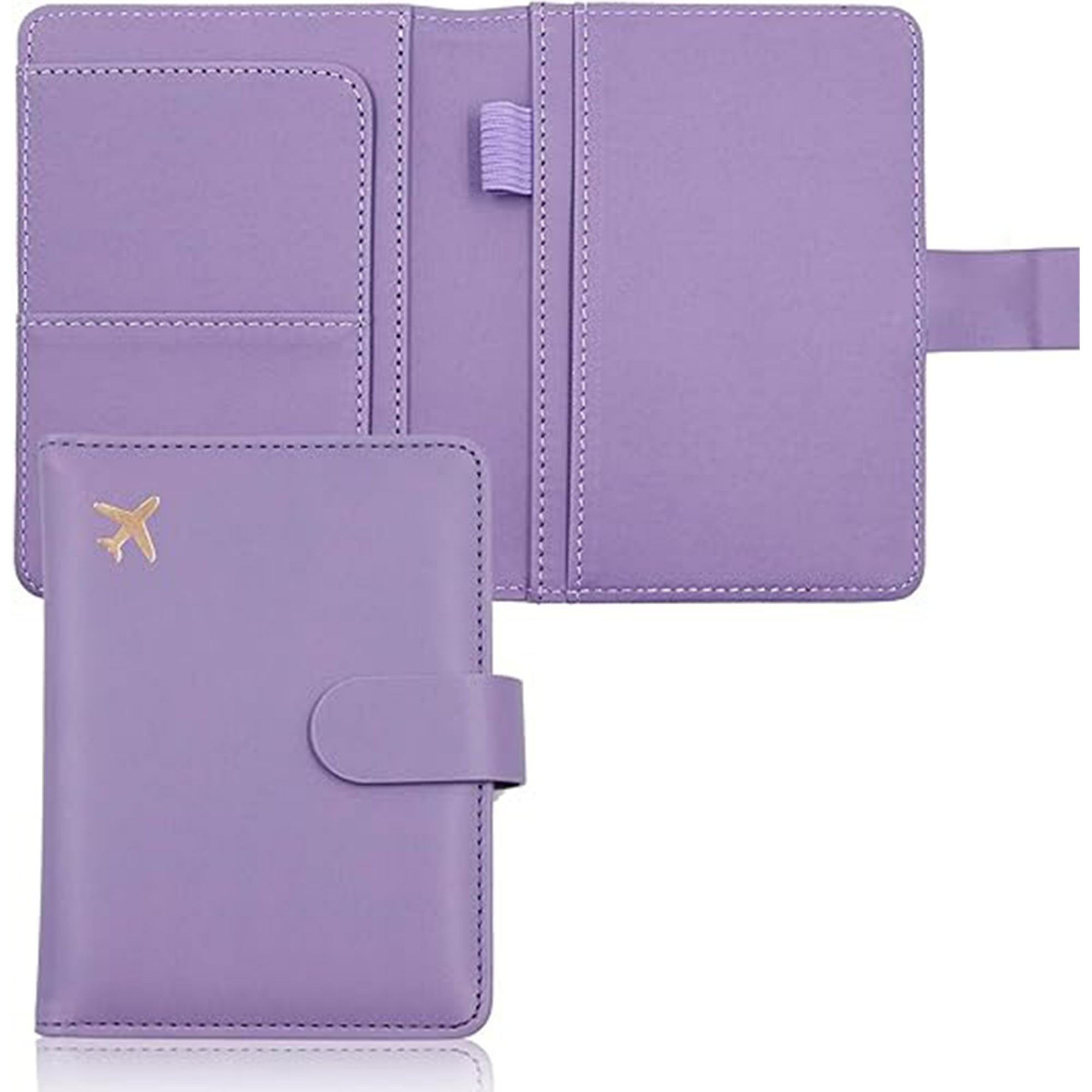 Veat00l - Porta De Pasaporte, Funda Para Pasaporte Con Bloqueo Rfid, Cierre De Banda Elástica, Caja De Pasaporte Para Mujeres Y Hombres, Caja De Pasaporte,caja De Tarjeta De Visita Bolsa