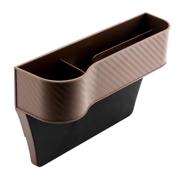 Organizador de relleno para huecos de asiento de coche, organizador lateral de consola multifuncional Premium de alto rendimiento, fuerte resistencia , Marrón Izquierda Style2 Marrón Izquierda