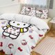 thumbnail image 1 of White Red Hello Kitty Comforter Set Soft 3 Pcs Twin Bedding Sets Thicken for All Season, 1 of 5