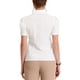 thumbnail image 3 of INSPIRE CHIC Edición Camisa de Mujer con Mangas Cortas Abullonadas y Cuello Abatible para Oficina, Botonadura Frontal, Talla S, Blanca, 3 of 6