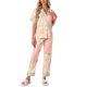 thumbnail image 2 of INSPIRE CHIC Conjunto de Pijama de Satén para Mujer Seda Floral Manga Corta Top y Pantalones 2 Piezas Pijamas M Rosa, 2 of 6