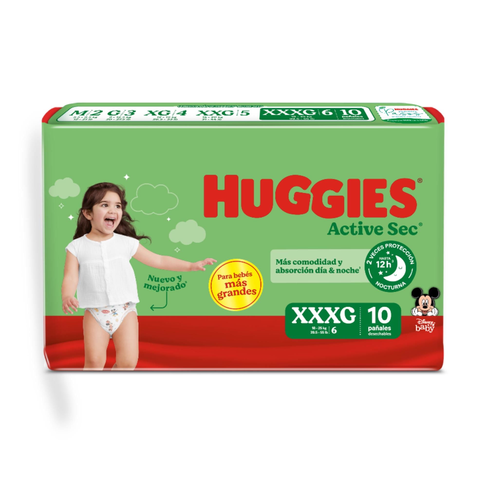 Pañal Active Sec Xxxg Un Huggies
