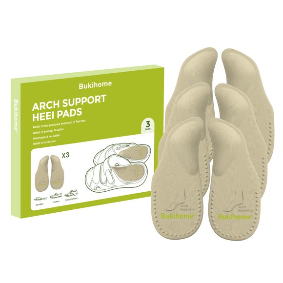Plantillas para zapatos Bukihome Arch Support Gel para pies planos L