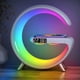 thumbnail image 1 of Soporte de Carga Inalámbrica Multifuncional para Smartphones con Altavoz de Reloj Despertador APP Luz RGB Estación de Carga Rápida, 1 of 10