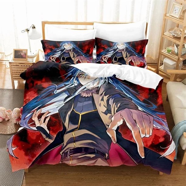 Time I Got Reincarnated As A Slime Rimuru Kids Gift Duvet Cover Pillowcases Queen King Single SizeBed Sheets