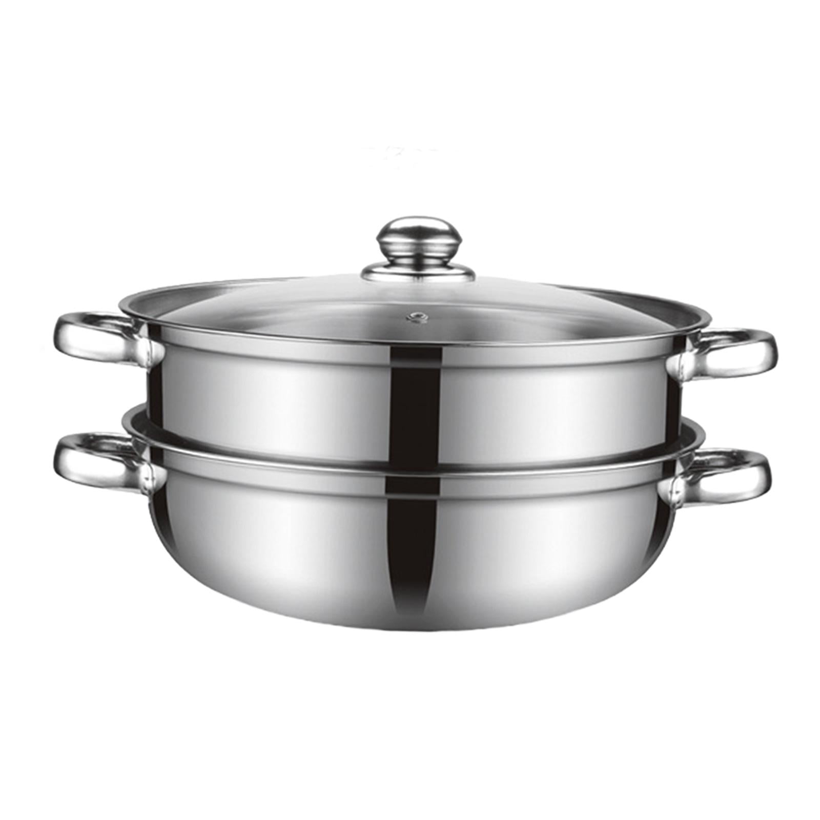Magideal - Olla Vaporera, Utensilios De Cocina, Olla De Sopa Versátil De 2 Niveles, Vaporera Para Cocinar, Cocina, Vaporera, Olla Para Verduras, Pasta, Tamales
