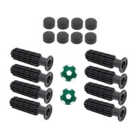 Magideal - 8Pcs Mesa De Reemplazo De Fútbol Manipular Empuñaduras De Futbolín, Con 2 Pequeños Pelotas De Fútbol, Reemplazar Piezas, Accesorios De Fútbol De Balones De Fútbol Verdes