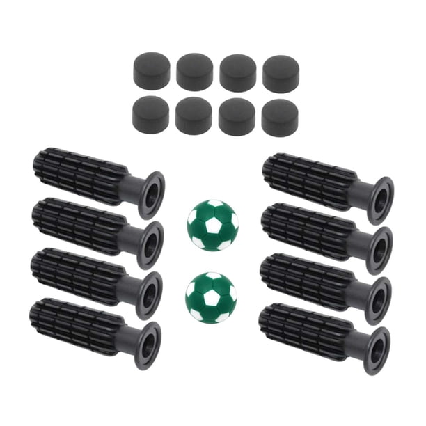 8pcs mesa de reemplazo de fútbol manipular empuñaduras de futbolín, con 2 pequeños pelotas de fútbol, reemplazar piezas, accesorios de fútbol de Balones de fútbol verdes