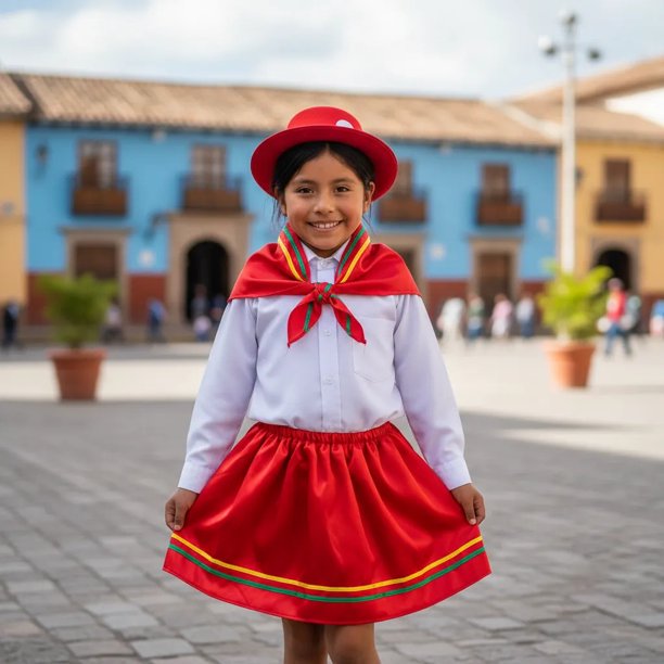 Traje Tipico Nortino Niña Incluye Blusa