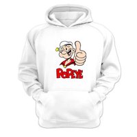 Genérico - Polerón Canguro Popeye Blanco Talla Xs Unisex