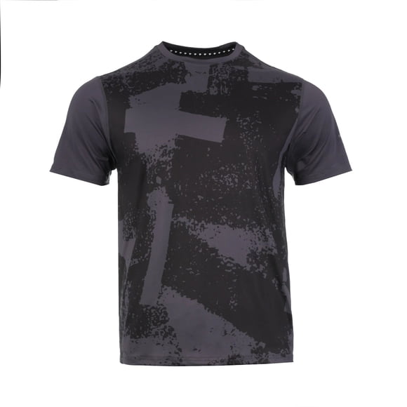 Polera Print Poly Temel Negra Tenis Padel