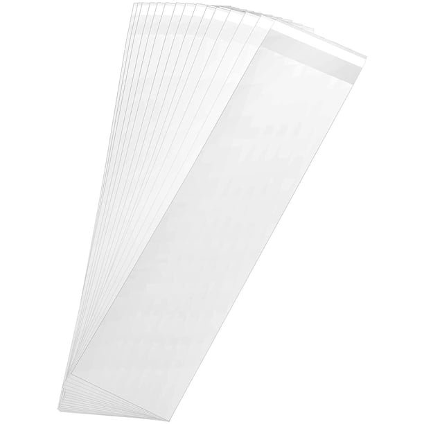 Bolsas de celofán SOMIOCO 23 cm x 7,6 cm, paquete de 200, reutilizables y transparentes