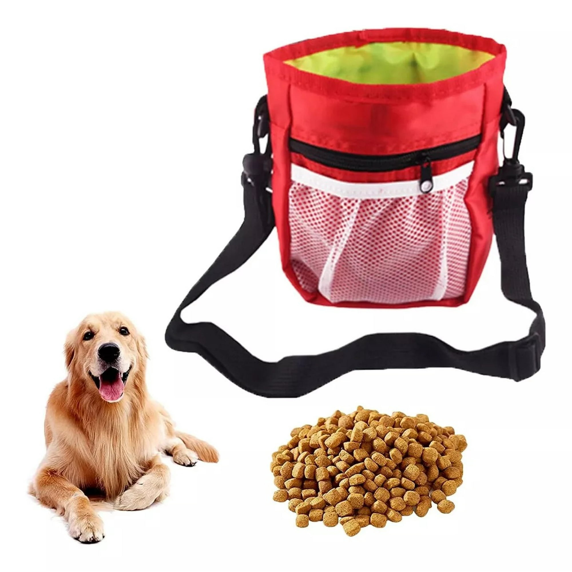 Defensor - Bolso De Snack O Premios Paseo Entrenamiento Para Perros Color Rojo