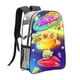 thumbnail image 1 of Alienígenas de Pizza PlanetMochila transparente temática, resistente y duradera, bolsa see-through para trabajo, deporte, universidad y viaje, 31 × 43 cm, 1 of 6