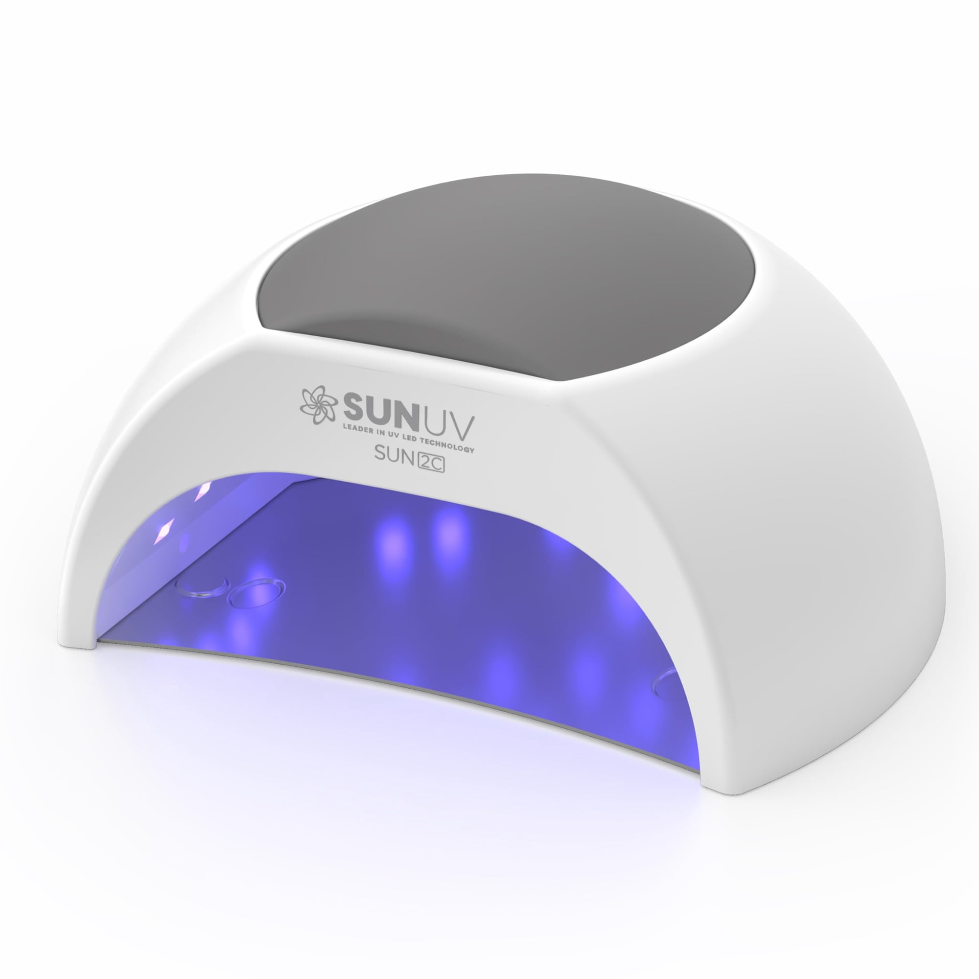 Lámpara Led Uv Para Uñas Sunuv Sun2c Con 4 Ajustes De Temporizador, Color Gris