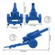 thumbnail image 2 of Hombres de Ejército BMC Toys Obuses Azules 3 pzas 18 cm, 2 of 6