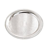 Magideal - Bandeja De Almacenamiento Para Servir, Bandeja Para Servir Frutas, Plato De Cena De Aleación De Aluminio, Plato De Cena Para Fiesta, Ensalada De Queso Plata