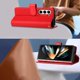 thumbnail image 3 of Funda Cartera para Samsung Galaxy Z Fold 6 Tarjetero Soporte Magnético y Correa Rojo, 3 of 5