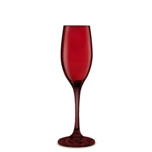 Set 4 Copas Flute Champagne Rojas 180Ml Allegra