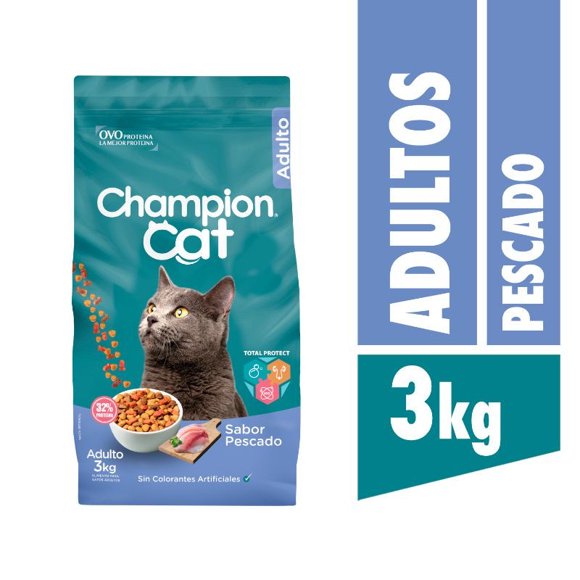 Alimento Seco Gato Adulto Sabor Pescado Bolsa, 3 Kg