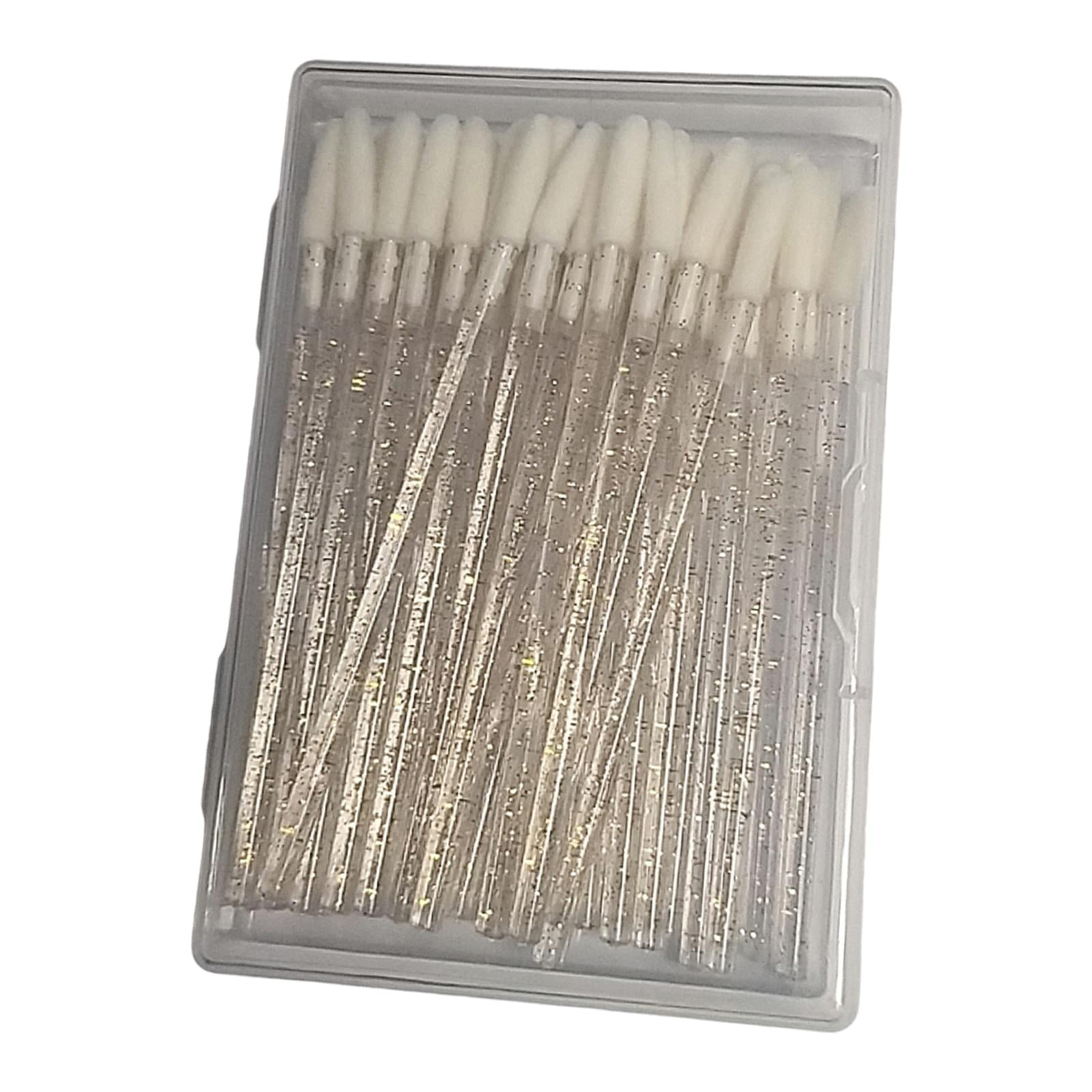 Magideal - Pinceles De , Oblicuos, De Mano, Herramientas De Belleza Para Maquillaje, Varilla De Cristal, 50 Piezas Para Extensiones De Pestañas, Corrector, - Oro