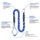 thumbnail image 3 of Bungee Dock Lines para barcos de 4 pies, cuerda de anclaje elástica de uso pesado con ganchos, líneas de muelle de barco seguras, amarre de jet ski (azul, negro y blanco, paquete de 2), 3 of 3