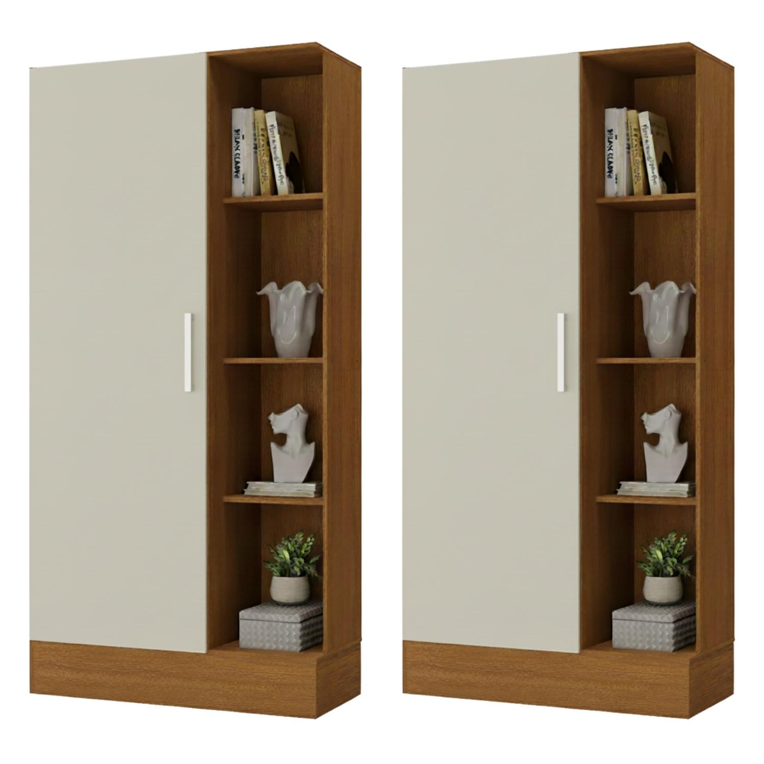 Movelaria - Combo 2 Clóset Zapatero 174x75x35 Cm Off White R15x2 Blanco