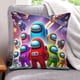 thumbnail image 1 of Among Us Fundas de almohada de terciopelo con tema, regalos de funda de almohada, decoración para el hogar, cojín de lanzar, regalo de cumpleaños para fans y parejas.61*61cm., 1 of 6