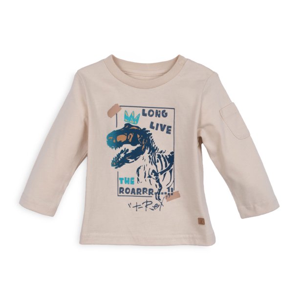 Polera Bebé Niño Manga Larga Estampado Dino Arena Pillin