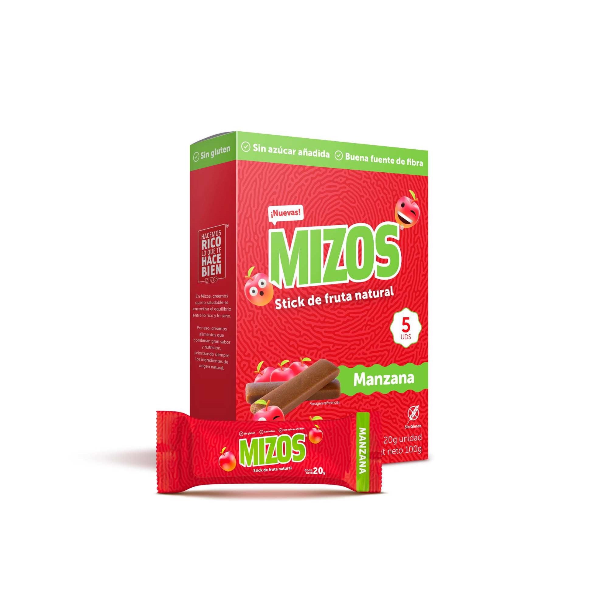 Barra De Fruta Natural Manzana 20 g Mizos