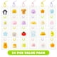 thumbnail image 2 of LLAVERO JOYIN 24 piezas – Juguetes Kawaii Squishy Variados, 2 of 9