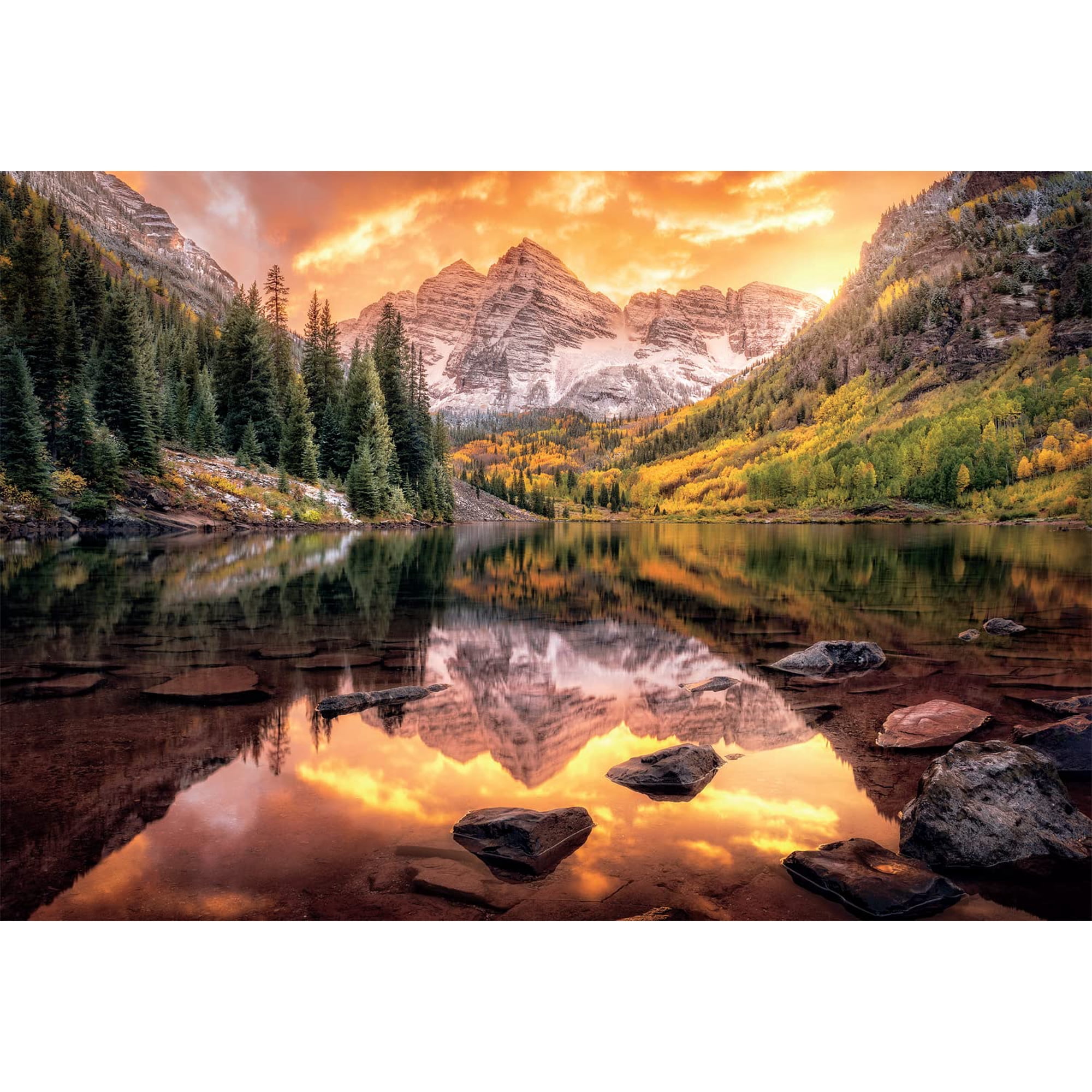 Rompecabezas Buffalo Games Joshua Snow Maroon Lake 2000 Piezas