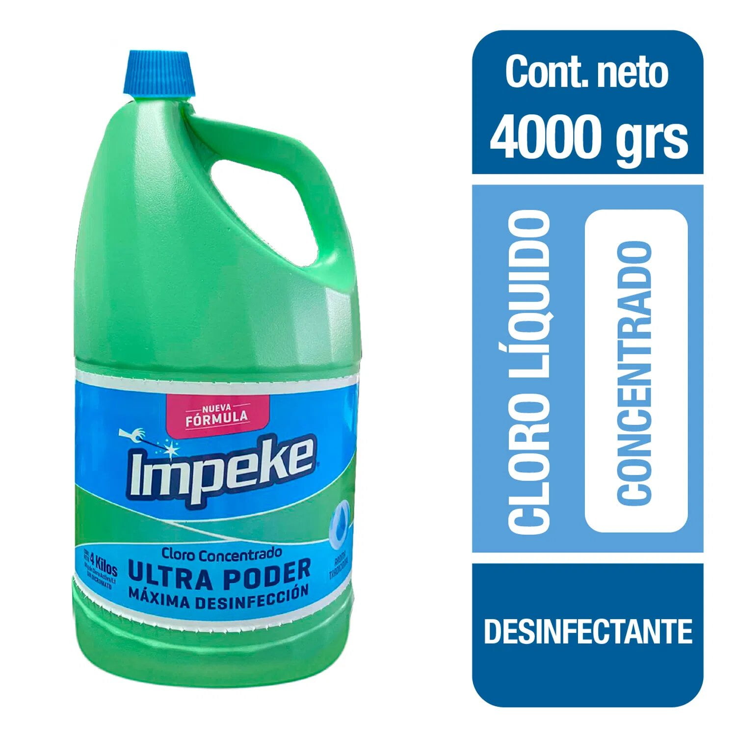 Cloro Concentrado Forte 4Kg - Impeke