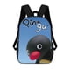 thumbnail image 1 of Pingu-theme Backpack, Campus style schoolbag Bookbag with Adjustable Shoulder Straps And Large Zip Compartment, Unisex Travel Bags., 1 of 6