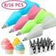 thumbnail image 1 of 8pcs/16pcs, Pipping Bags And Tips Set, Including Reusable Silicone Pastry Bag, Stainless Steel Pastry Tips Set And Coupler, Baking Tools, Kitchen Gadgets, Kitchen Accessories, Home Kitchen Items, 1 of 5