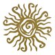 thumbnail image 1 of Decoración metálica para pared Riverside Designs Wacky Sun, 30 cm, color dorado, EE. UU., 1 of 7