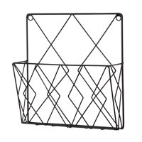 Bothyi - Organizador Colgante De Estante De Almacenamiento De Periódicos De Metal Para Oficina En Casa Negro