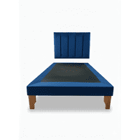 Muebles New - Cama De Plaza Lineal Azul Felpa