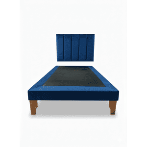 Muebles New - Cama De Plaza Lineal Azul Felpa