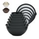 thumbnail image 1 of Juego de cuencos para anidar Bakken Master, 12 piezas, sin BPA, color gris, 1 of 9