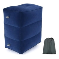 Genérica - Almohada Cojín Cama Inflable Para Viajes Avión, Auto, Bus. Azul