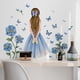 thumbnail image 4 of 1pc Wall Decal, Girl And Flower Wall Stickers, Removable PVC Wall Stickers For Bedroom Living Room Backdrop, Home Decor, 4 of 4