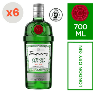 6X Gin Tanqueray London Dry Botella 700Ml
