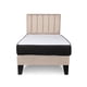 thumbnail image 1 of Cama 1 plaza completa Base americana + colchón de resortes + respaldo barras beige, 1 of 2
