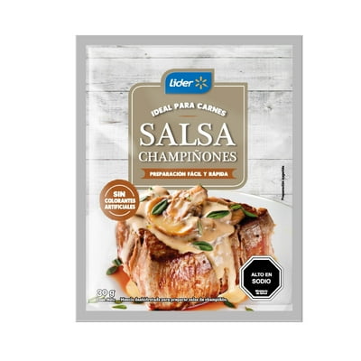 Salsa Champiñones (4 Porciones) Sobre 30 G Lider